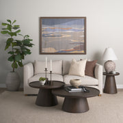 Takoda Dark Brown Wood Tapered Drum Nesting Coffee Tables - Ornate Home