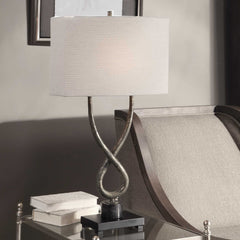 Talema Aged Silver Lamp - Ornate Home