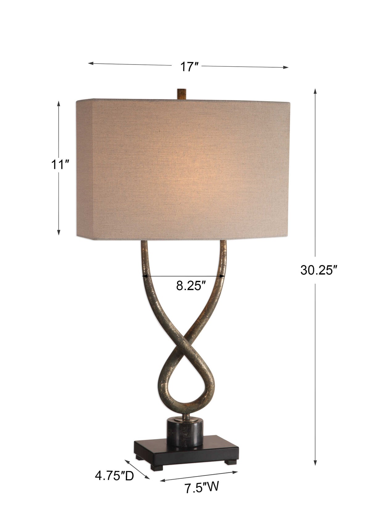 Talema Aged Silver Lamp - Ornate Home