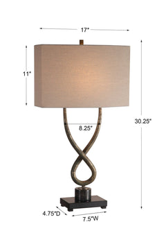 Talema Aged Silver Lamp - Ornate Home