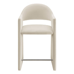 Talia Alabaster 37 Inch Performance Velvet Counter Stool - Ornate Home