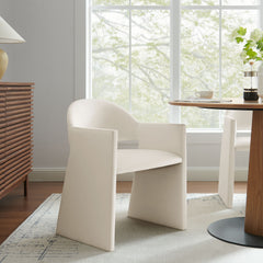 Talia Alabaster Performance Velvet Dining Armchair - Ornate Home