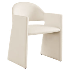 Talia Alabaster Performance Velvet Dining Armchair - Ornate Home