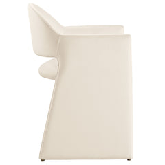 Talia Alabaster Performance Velvet Dining Armchair - Ornate Home