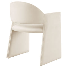 Talia Alabaster Performance Velvet Dining Armchair - Ornate Home