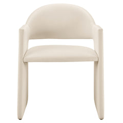 Talia Alabaster Performance Velvet Dining Armchair - Ornate Home