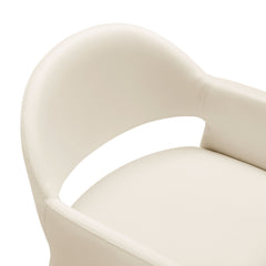 Talia Alabaster Performance Velvet Dining Armchair - Ornate Home