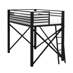 Talia Black Full Loft Bed Bunk Bed and Ladder - Ornate Home