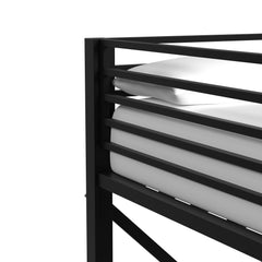 Talia Black Full Loft Bed Bunk Bed and Ladder - Ornate Home