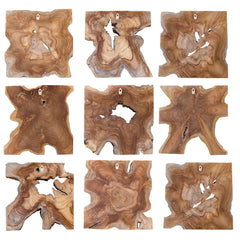 Talia Brown/Woodtone Wood Wall Decor (Set of 9) - Ornate Home