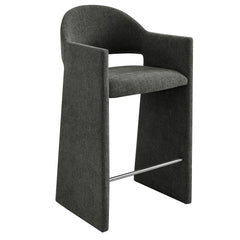 Talia Charcoal 41 Inch Upholstered Fabric Bar Stool - Ornate Home