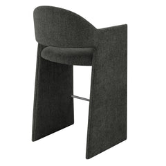Talia Charcoal 41 Inch Upholstered Fabric Bar Stool - Ornate Home