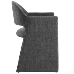 Talia Charcoal Upholstered Fabric Dining Armchair - Ornate Home