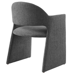Talia Charcoal Upholstered Fabric Dining Armchair - Ornate Home