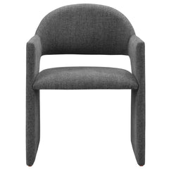 Talia Charcoal Upholstered Fabric Dining Armchair - Ornate Home
