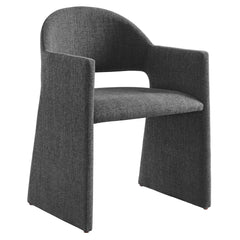 Talia Charcoal Upholstered Fabric Dining Armchair - Ornate Home