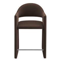 Talia Chocolate Brown 37 Inch Performance Velvet Counter Stool - Ornate Home