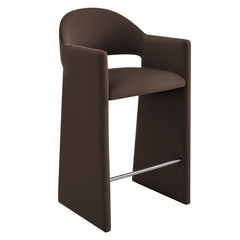 Talia Chocolate Brown 41 Inch Performance Velvet Bar Stool - Ornate Home