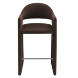 Talia Chocolate Brown 41 Inch Performance Velvet Bar Stool - Ornate Home