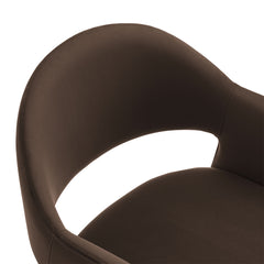 Talia Chocolate Brown 41 Inch Performance Velvet Bar Stool - Ornate Home