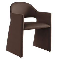Talia Chocolate Brown Performance Velvet Dining Armchair - Ornate Home