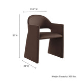 Talia Chocolate Brown Performance Velvet Dining Armchair - Ornate Home