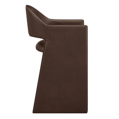 Talia Espresso 37 Inch Vegan Leather Counter Stool - Ornate Home