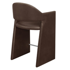 Talia Espresso 37 Inch Vegan Leather Counter Stool - Ornate Home