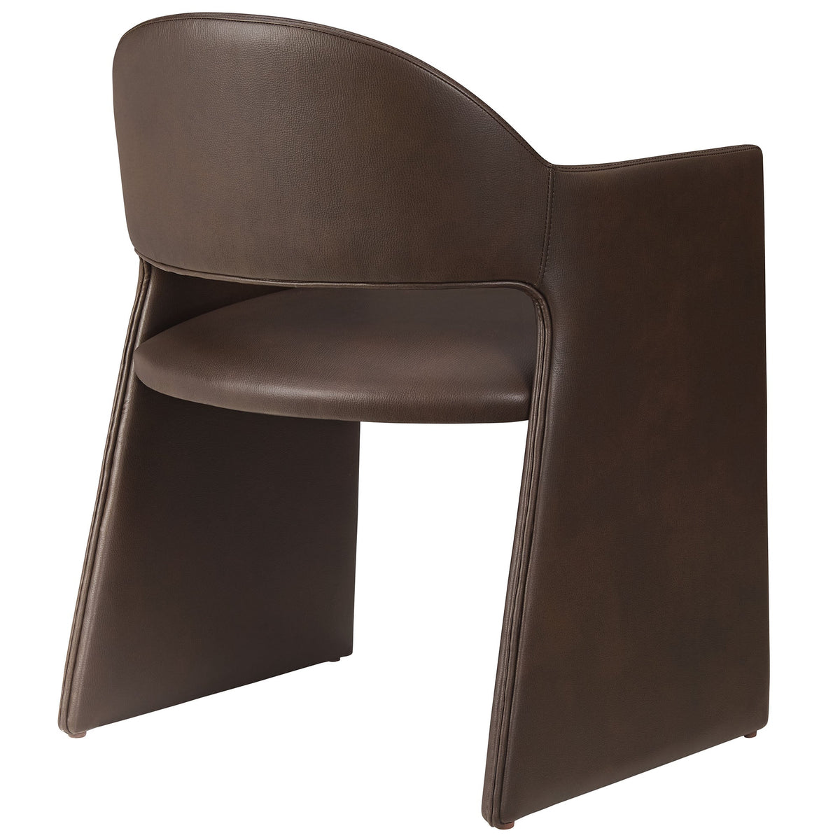 Talia Espresso Vegan Leather Dining Armchair - Ornate Home