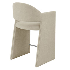 Talia Linen 37 Inch Upholstered Fabric Counter Stool - Ornate Home