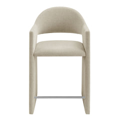 Talia Linen 37 Inch Upholstered Fabric Counter Stool - Ornate Home