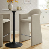 Talia Linen 41 Inch Upholstered Fabric Bar Stool - Ornate Home