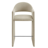 Talia Linen 41 Inch Upholstered Fabric Bar Stool - Ornate Home