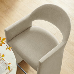 Talia Linen 41 Inch Upholstered Fabric Bar Stool - Ornate Home