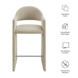Talia Linen 41 Inch Upholstered Fabric Bar Stool - Ornate Home