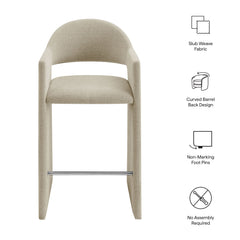Talia Linen 41 Inch Upholstered Fabric Bar Stool - Ornate Home