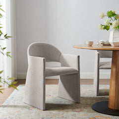 Talia Linen Upholstered Fabric Dining Armchair - Ornate Home