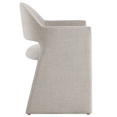Talia Linen Upholstered Fabric Dining Armchair - Ornate Home