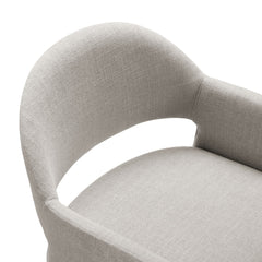 Talia Linen Upholstered Fabric Dining Armchair - Ornate Home