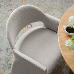 Talia Linen Upholstered Fabric Dining Armchair - Ornate Home