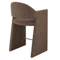 Talia Mocha 37 Inch Upholstered Fabric Counter Stool - Ornate Home