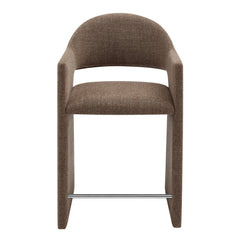 Talia Mocha 37 Inch Upholstered Fabric Counter Stool - Ornate Home