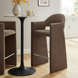 Talia Mocha 41 Inch Upholstered Fabric Bar Stool - Ornate Home