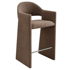 Talia Mocha 41 Inch Upholstered Fabric Bar Stool - Ornate Home