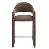 Talia Mocha 41 Inch Upholstered Fabric Bar Stool - Ornate Home