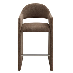 Talia Mocha 41 Inch Upholstered Fabric Bar Stool - Ornate Home