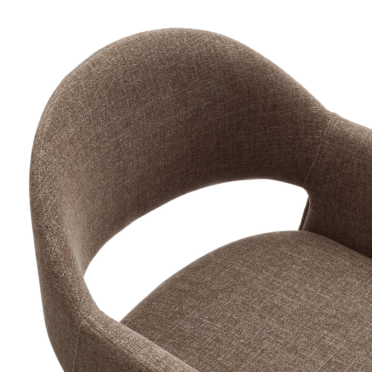 Talia Mocha 41 Inch Upholstered Fabric Bar Stool - Ornate Home