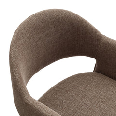Talia Mocha 41 Inch Upholstered Fabric Bar Stool - Ornate Home