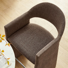 Talia Mocha 41 Inch Upholstered Fabric Bar Stool - Ornate Home
