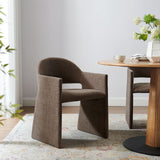Talia Mocha Upholstered Fabric Dining Armchair - Ornate Home